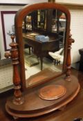 A late 19th / early 20th Century mahogany dressing table mirror