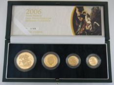 A 2006 Queen Elizabeth II gold proof four coin sovereign collection
