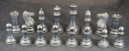 A Jaques of London Staunton design chess set in ebony and box wood,