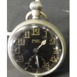A Rolex World War II British Military issue nickle cased pocketwatch,