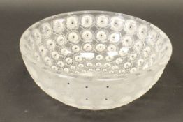 A Lalique "Nemours" pattern fruit bowl, inscribed to base "Lalique France",