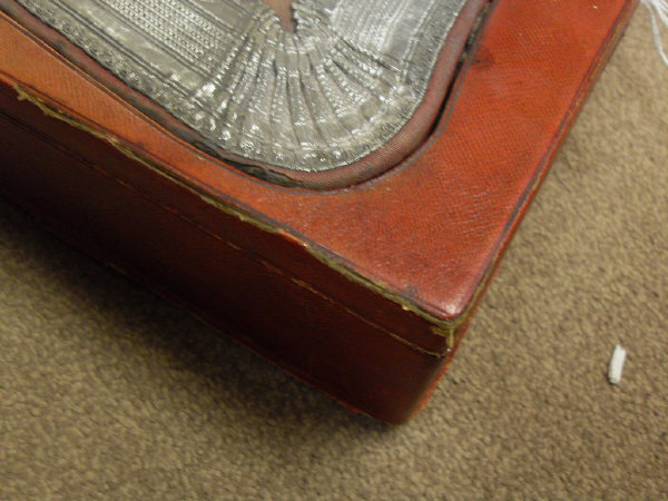 A Victorian red leather covered lidded box or case, - Image 17 of 20