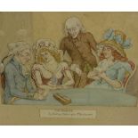 HASTINGS DRAPER AFTER T ROWLANDSON "Cribbage" and three further AFTER GEORGE CRUICKSHANK including