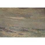 SAMUEL JOHN LAMORNA BIRCH (1869-1955) "The coast", waves crashing against a rocky shoreline,