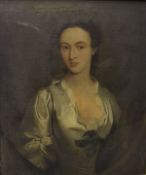 18TH CENTURY ENGLISH SCHOOL IN THE MANNER OF JOSEPH HIGHMORE "Miss Whetham",
