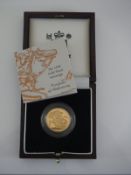 A 1999 gold proof sovereign