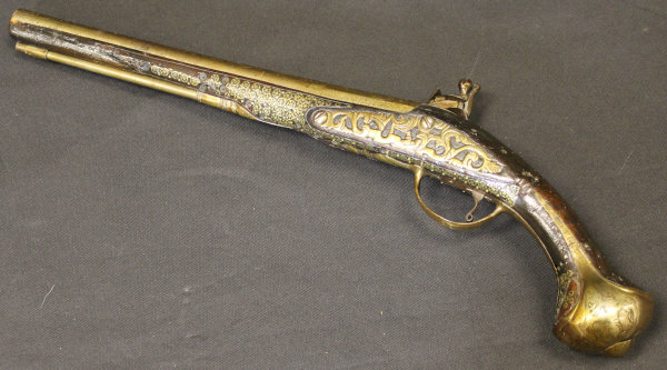 An 18th Century flintlock muzzle loading pistol, - Image 2 of 19