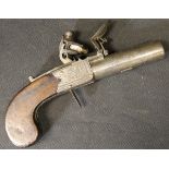 A late 18th / early 19th Century flintlock pistol by Manton of London,