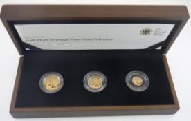 A 2012 gold proof sovereign three coin collection no 176 CONDITION REPORTS Contains
