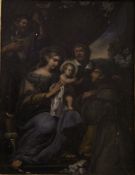 18TH CENTURY ITALIAN SCHOOL "The Holy Family with attendants,