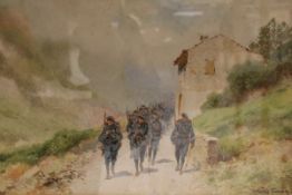 PIERRE COMBA (1859-1934) "Chasseurs Alpines 7ème Batallion",