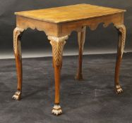 A George III Irish mahogany side table,