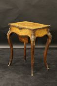 A French Louis XV style sewing table,