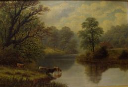 WILLIAM MELLOR (1851-1931 "View of the Nidd, near Knaresborough, Yorkshire",