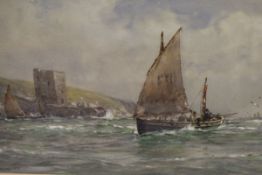 ARTHUR WILDE PARSONS (1854-1931) "Coming home to port", watercolour,