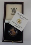 A 1998 gold proof sovereign