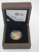 A 2009 gold proof sovereign no 2770
