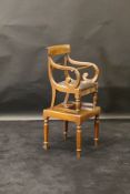 A Victorian mahogany framed child's high chair,