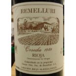 Twelve bottles Remelluri Consecha Rioja 1989,