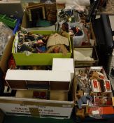 A large quantity of various dolls house furniture, Sindy cooker,