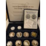 A cased collection of "500th Anniversary of The Discovery of America Commemorative Coin Collection",
