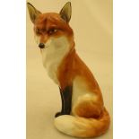 A Royal Worcester figure of a seated fox (2993) CONDITION REPORTS Age unknown.