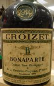 One bottle Croizet Bonaparte Fine Champagne Cognac 1914, later bottled,