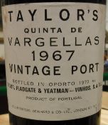 One bottle Taylors Quinta de Vargellas Vintage Port 1967 and one bottle of Cockburns Late Bottled