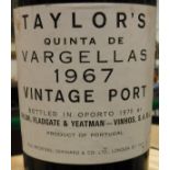 One bottle Taylors Quinta de Vargellas Vintage Port 1967 and one bottle of Cockburns Late Bottled