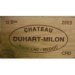 Twelve bottles Chateau Duahart-Milon Pauillac-Médoc 2003 (owc) (12)