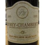 Six bottles Gevrey-Chambertin 1980, 1987, 1989,