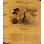 A collection of albums of first day covers relating to World War II,