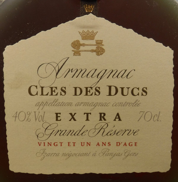 One bottle Armagnac Cles des Ducs Extra Grande Réserve 21 Year Old (owc)