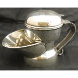 An Edwardian silver shaving mug of typical form (by Henry Matthews, Birmingham 1909), approx 7.