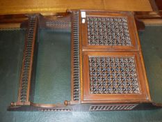 A circa 1900 mahogany hanging wall cupboard,