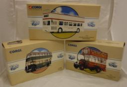 A collection of Corgi Classic Commercial Vehicles including 70th Anniversary Premier Omnibus set