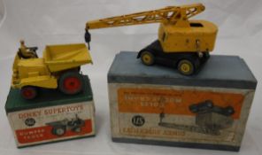 A Dinky Supertoys Dumper Truck 562, boxed and a Dinky Supertoys Coles Mobile Crane 571,