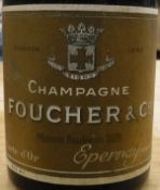 A quarter bottle Foucher & Co Champagne 1942