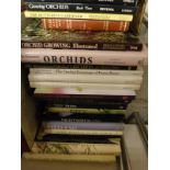 Seven boxes of assorted books to include titles on nature and gardening and antiques