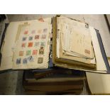 A quantity of various stamp albums and contents of British and World stamps