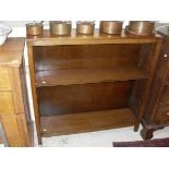 A 20th Century oak open bookcase with adjustable shelving