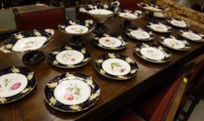 A 19th Century part dessert service to include tazzas,