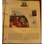 A collection of seven albums of first day covers, football related,