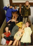 A box of various dolls to include Palatoy,