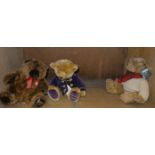 Three Harrods Christmas teddy bears 1992,