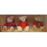 Three Harrods Christmas teddy bears, 2003,