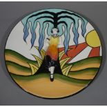 A Lorna Bailey Studio Designs limited edition Art Deco style plaque 2002, number 34 of 50,