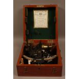 A HUSUN BLACK LACQUERED AND BRASS TRIPLE RING SEXTANT no. 25661, by H.