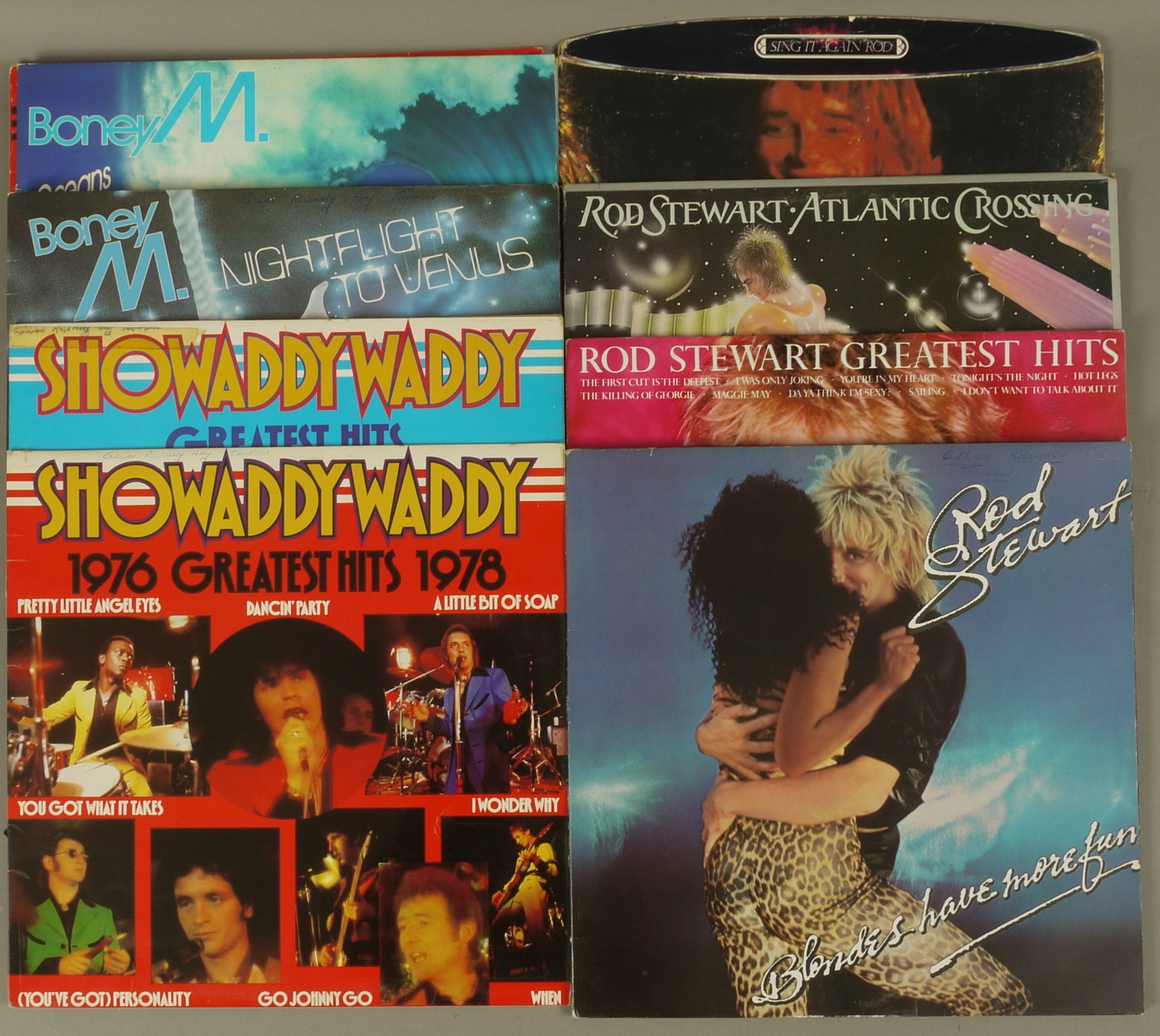 A Collection of Vinyl LPs; Rod Stewart, Greatest, Riva Label, RODTV1 Rod Stewart,