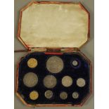 Edward VII 1902 made up coin set of eleven coins, sovereign,